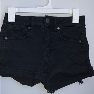 plain black jean shorts